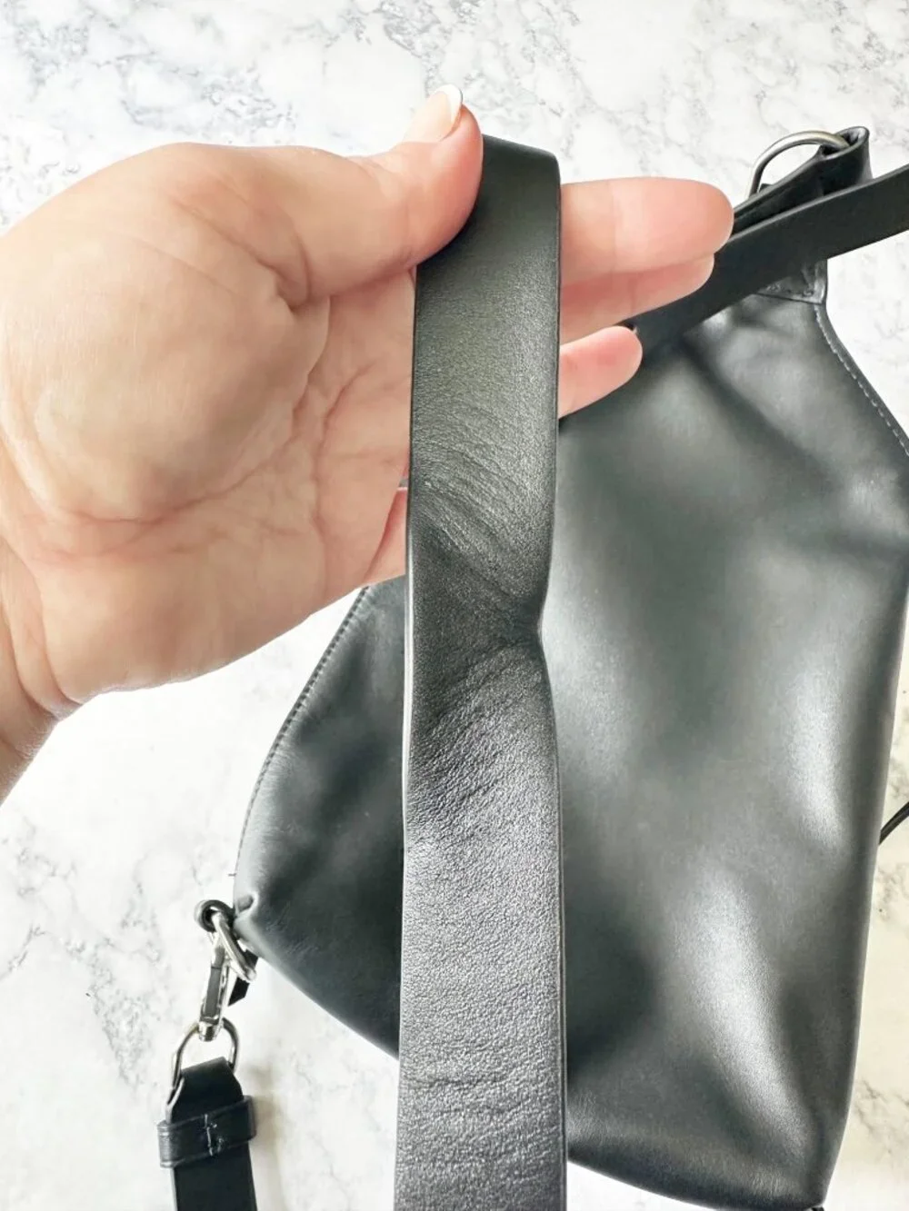 Rag & Bone Elliot Sling Bag in Black Smooth Leather - Picture 7 of 10